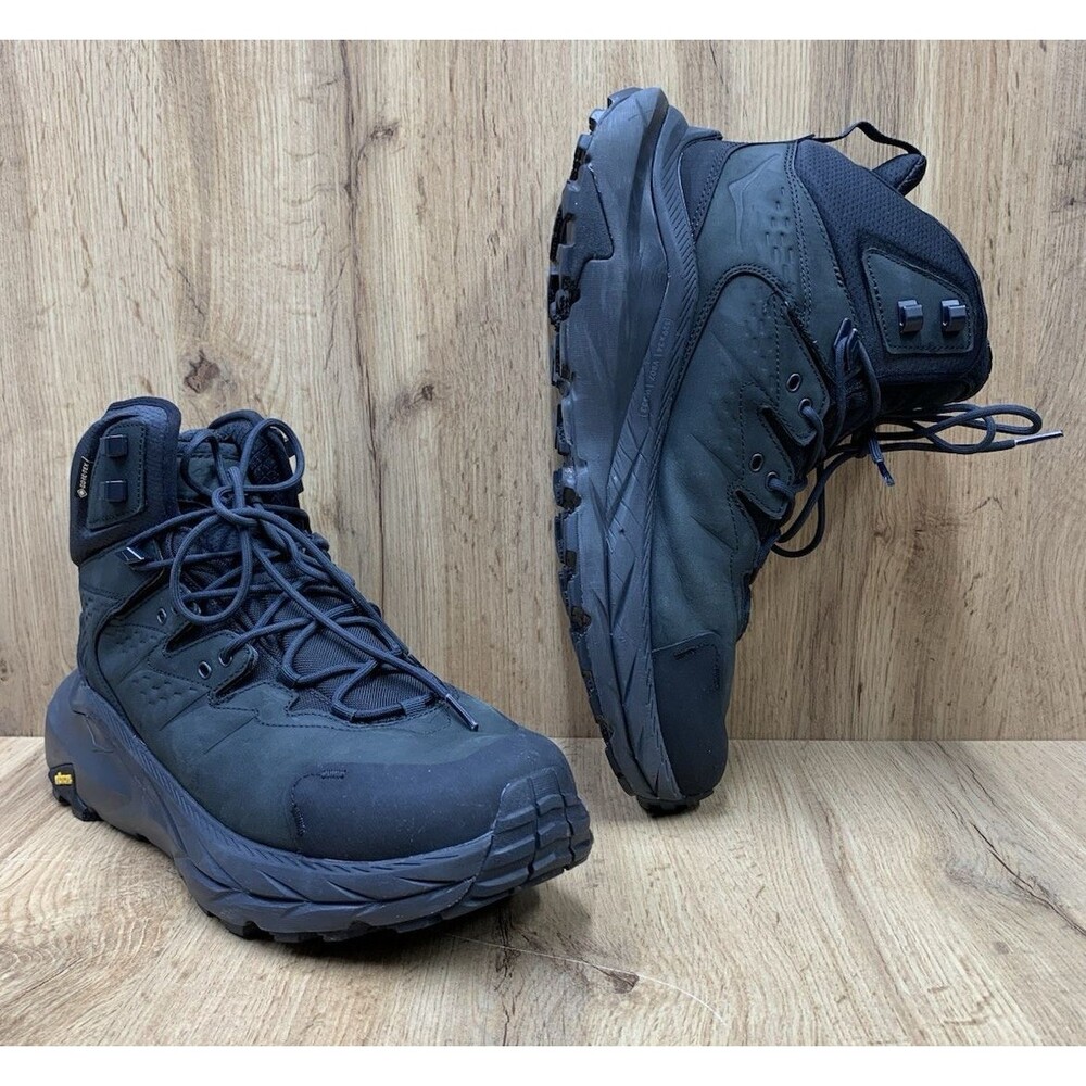 HOKA Kaha 2 GTX Hiking Boots Men's 12 Black Gore-Tex Vibram 1123155